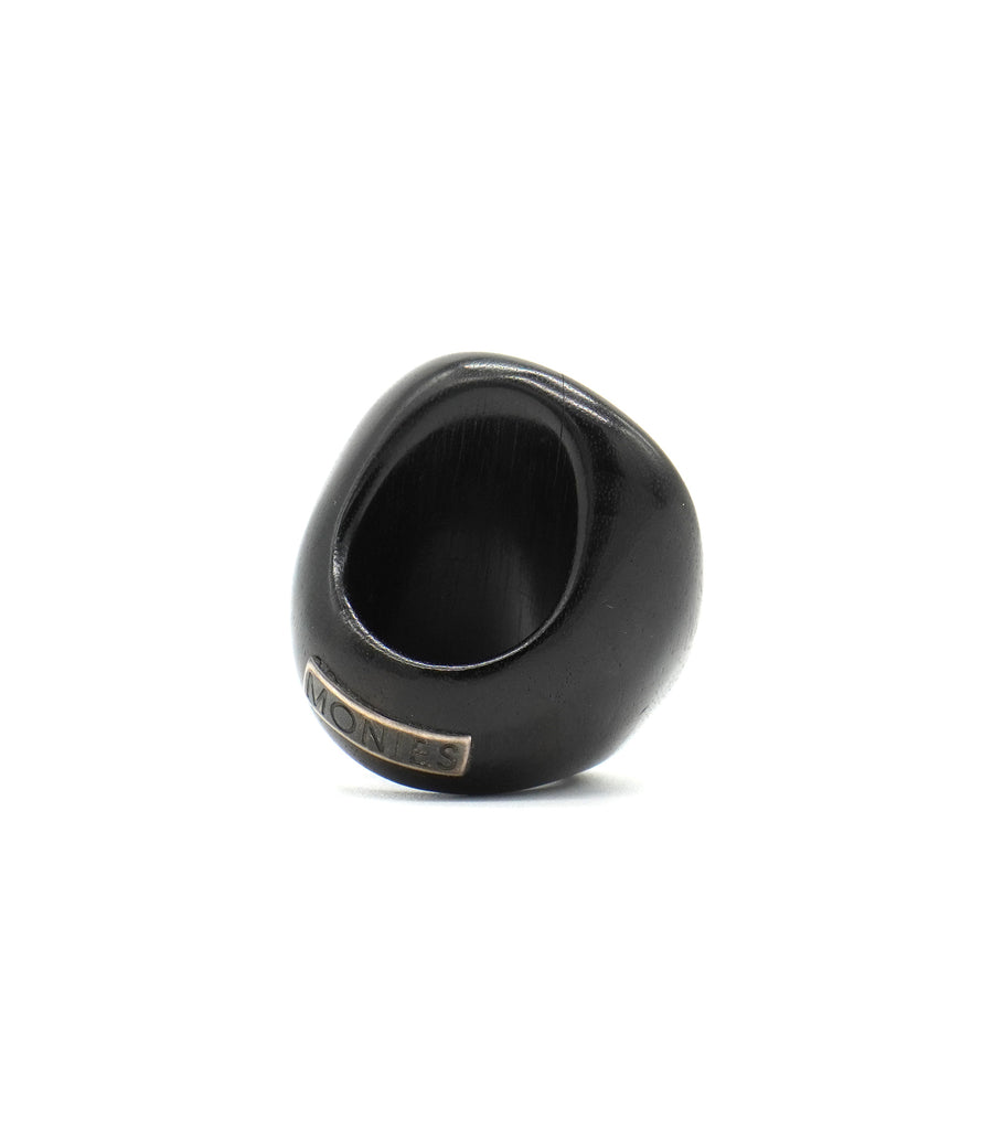 CHRYSOCOLLA AND EBONY RING