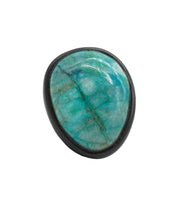 CHRYSOCOLLA AND EBONY RING