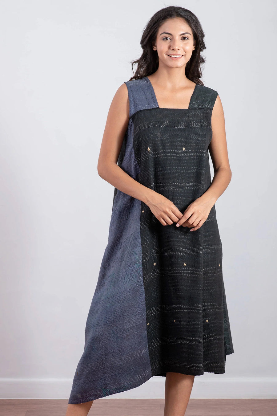 JAIPUR PATCH KANTHA JUMPER DRESS