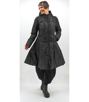 BLACK LONG PUFFY COAT