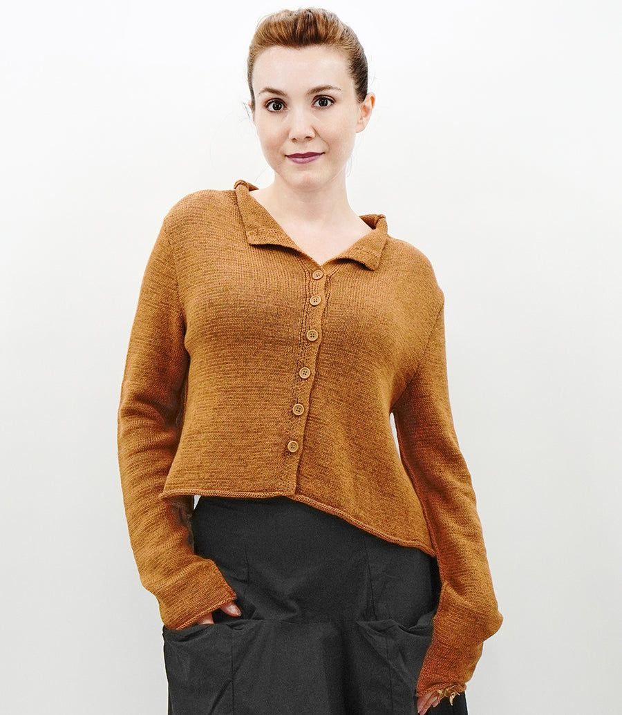 BRONZE CROP CARDIGAN
