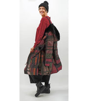 MULTI CHECK PUFFY COAT