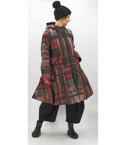 MULTI CHECK PUFFY COAT