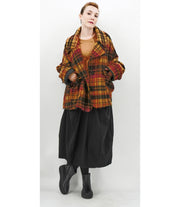 LAVA CHECK BOXY COAT