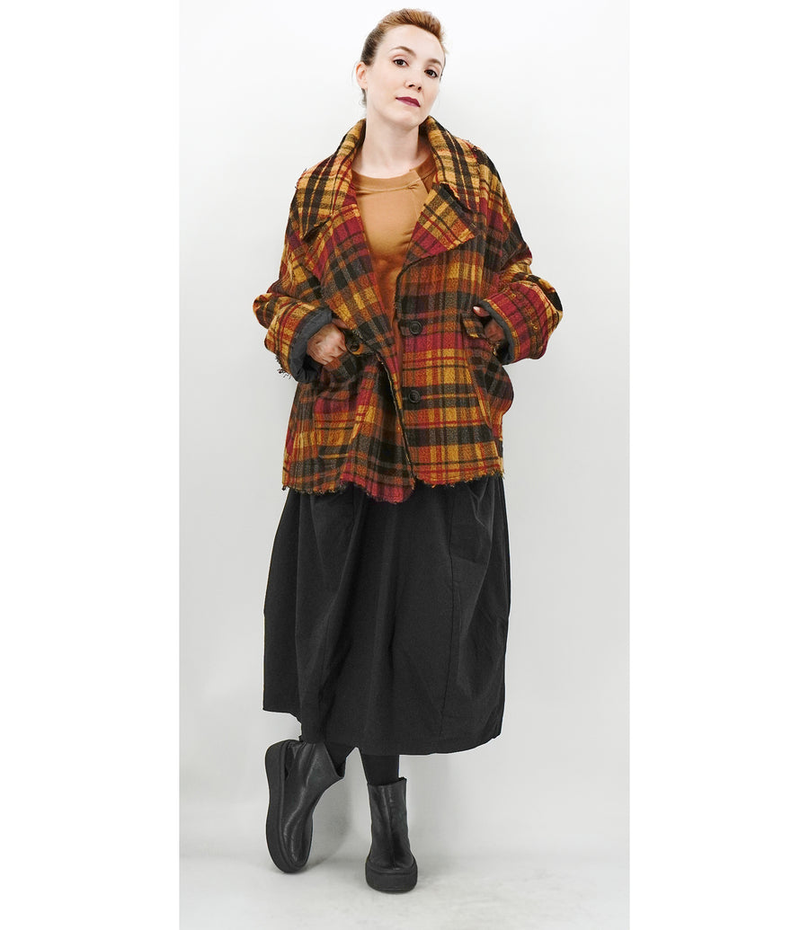 LAVA CHECK BOXY COAT