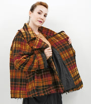 LAVA CHECK BOXY COAT