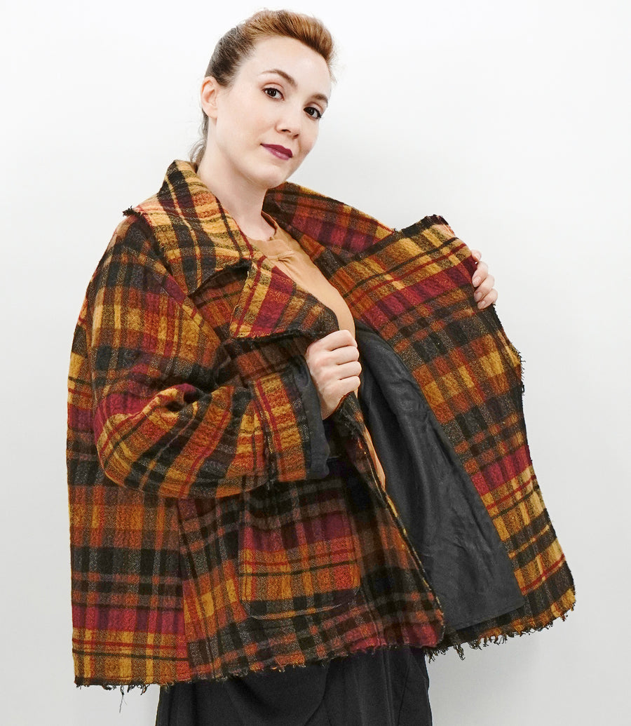 LAVA CHECK BOXY COAT