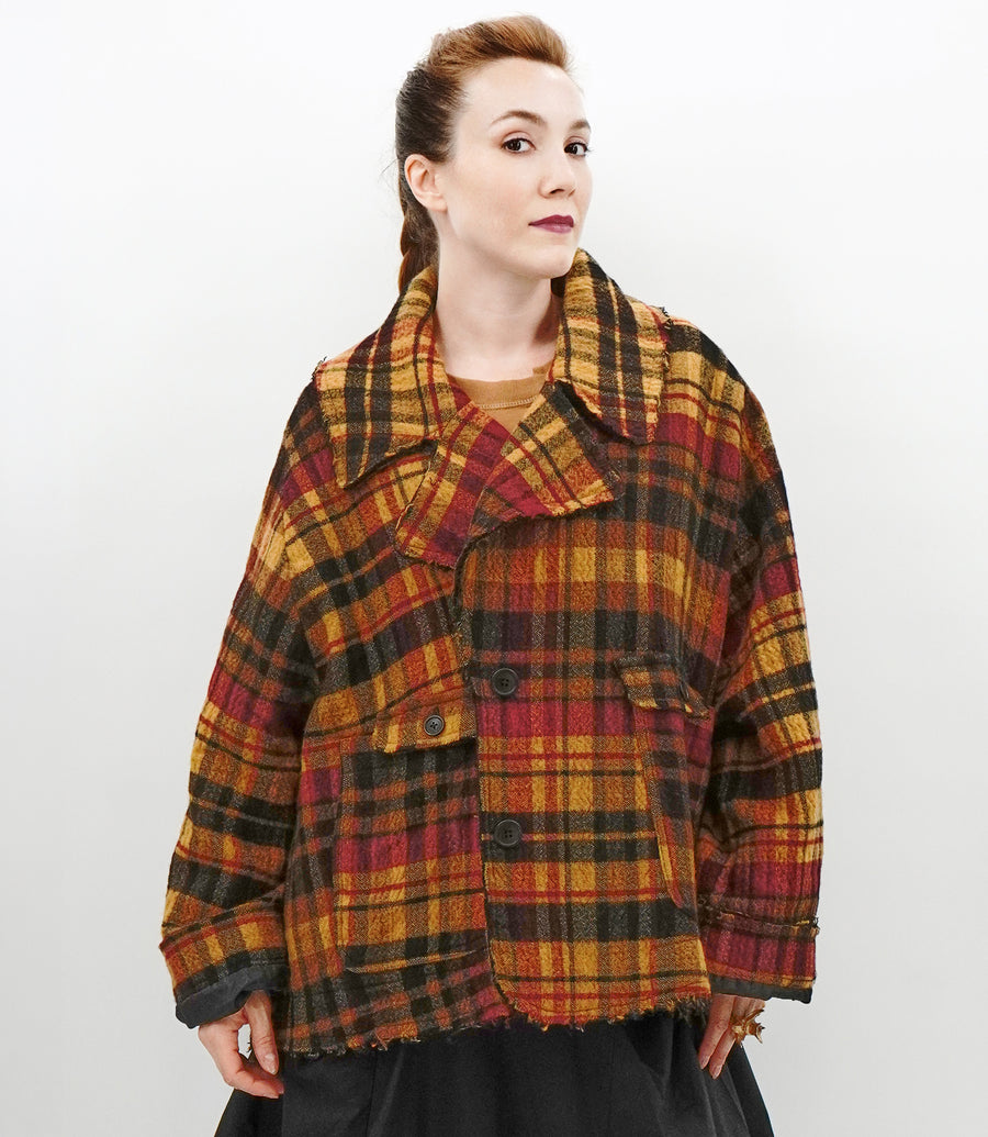 LAVA CHECK BOXY COAT
