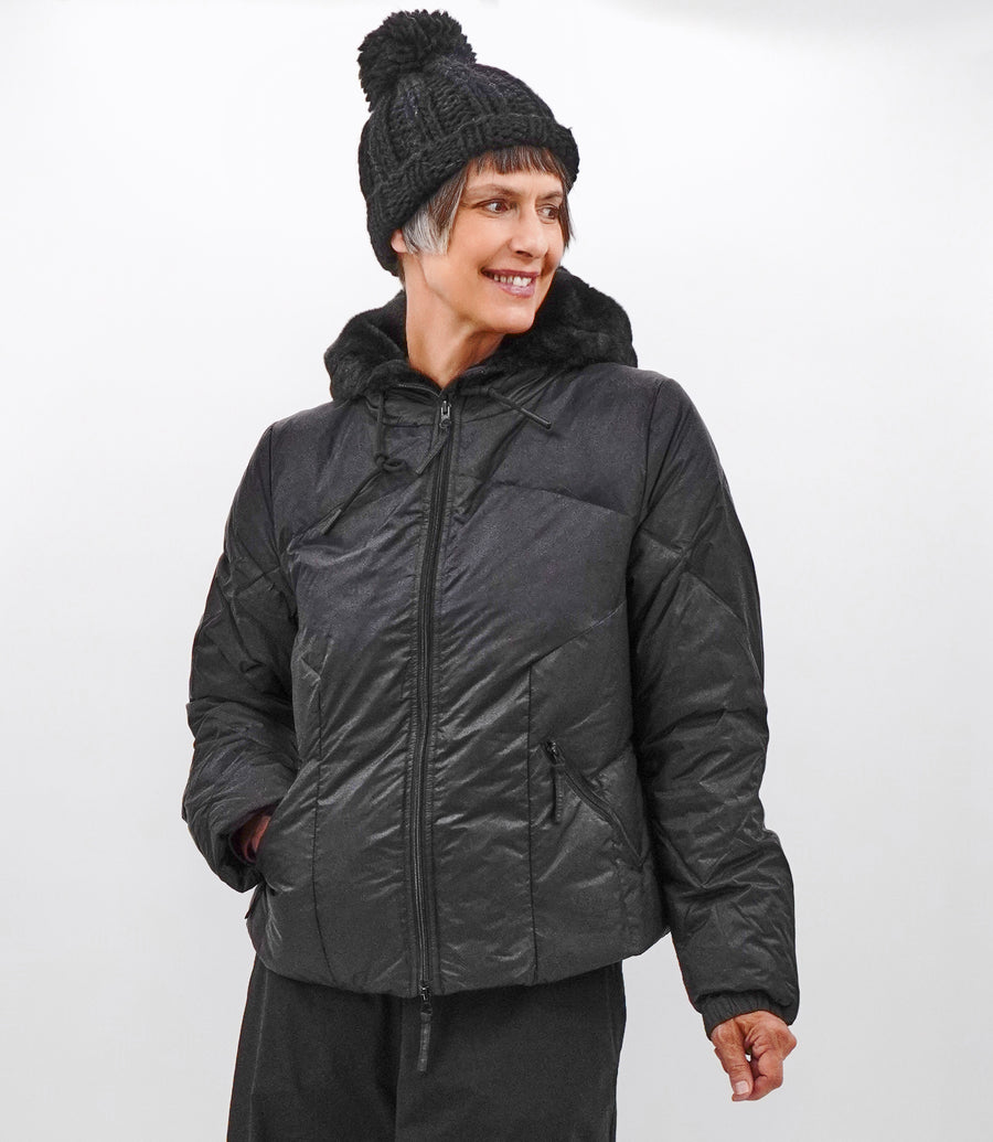 BLACK SHORT PUFF JACKET