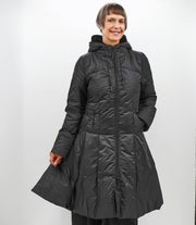 BLACK LONG PUFFY COAT