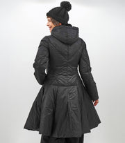 BLACK LONG PUFFY COAT