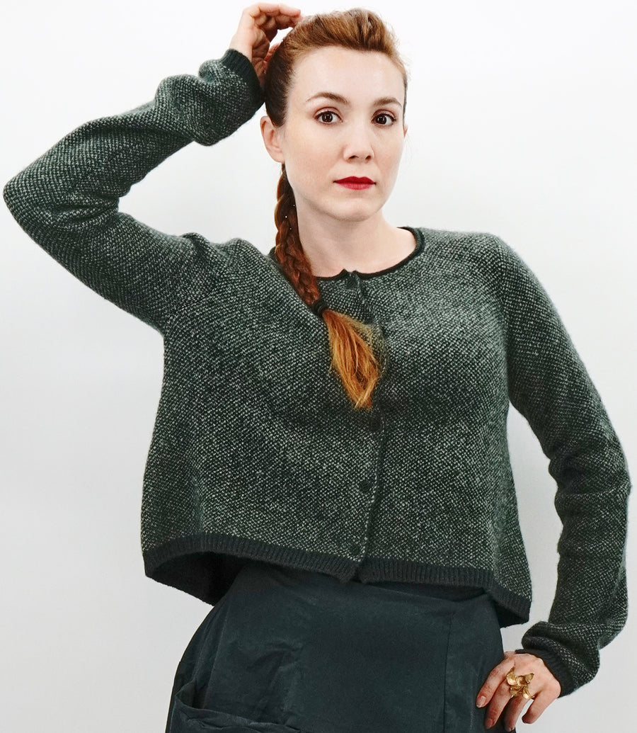 CROP FOREST CARDIGAN