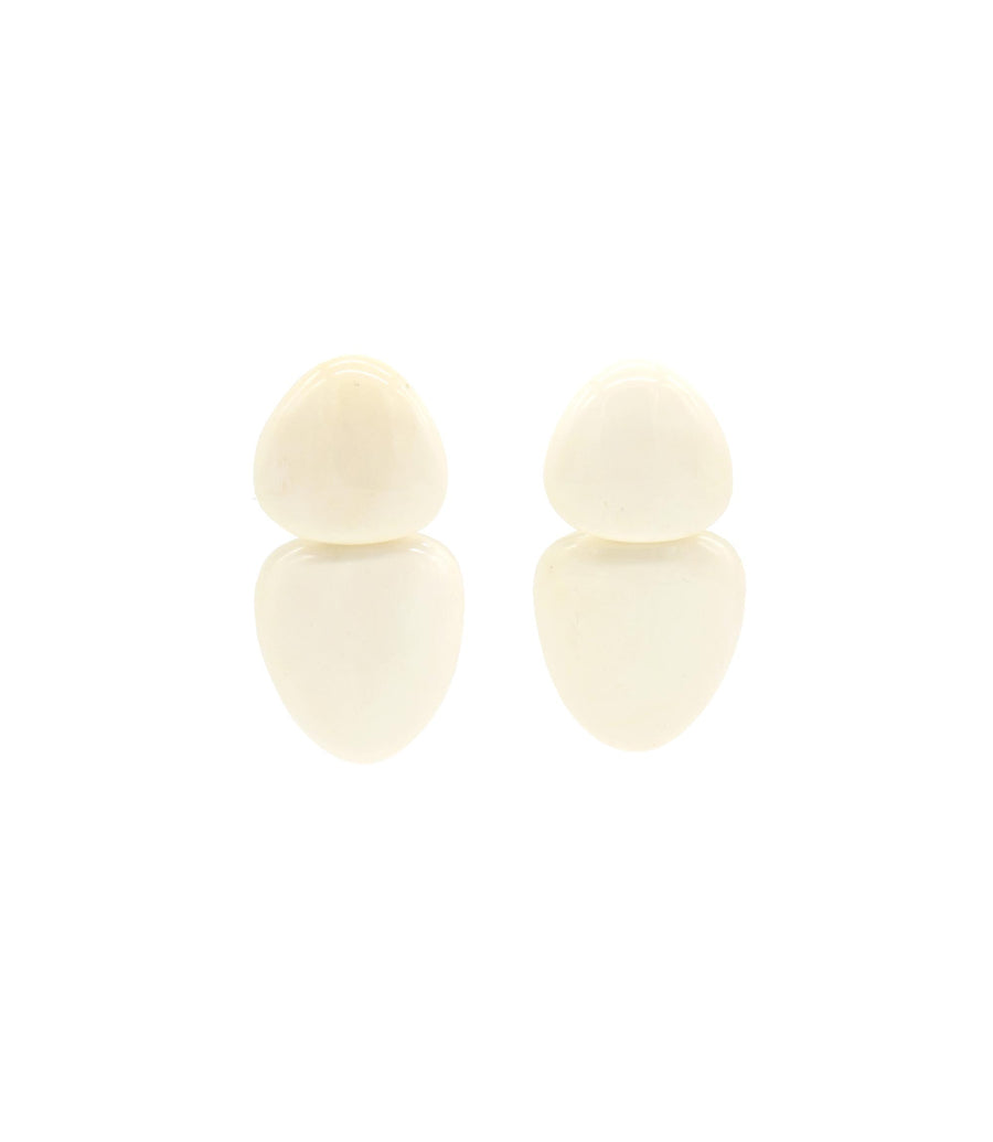 MONIES BONE OVAL EARRINGS