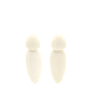 BONE RECTANGULAR DROP EARRINGS