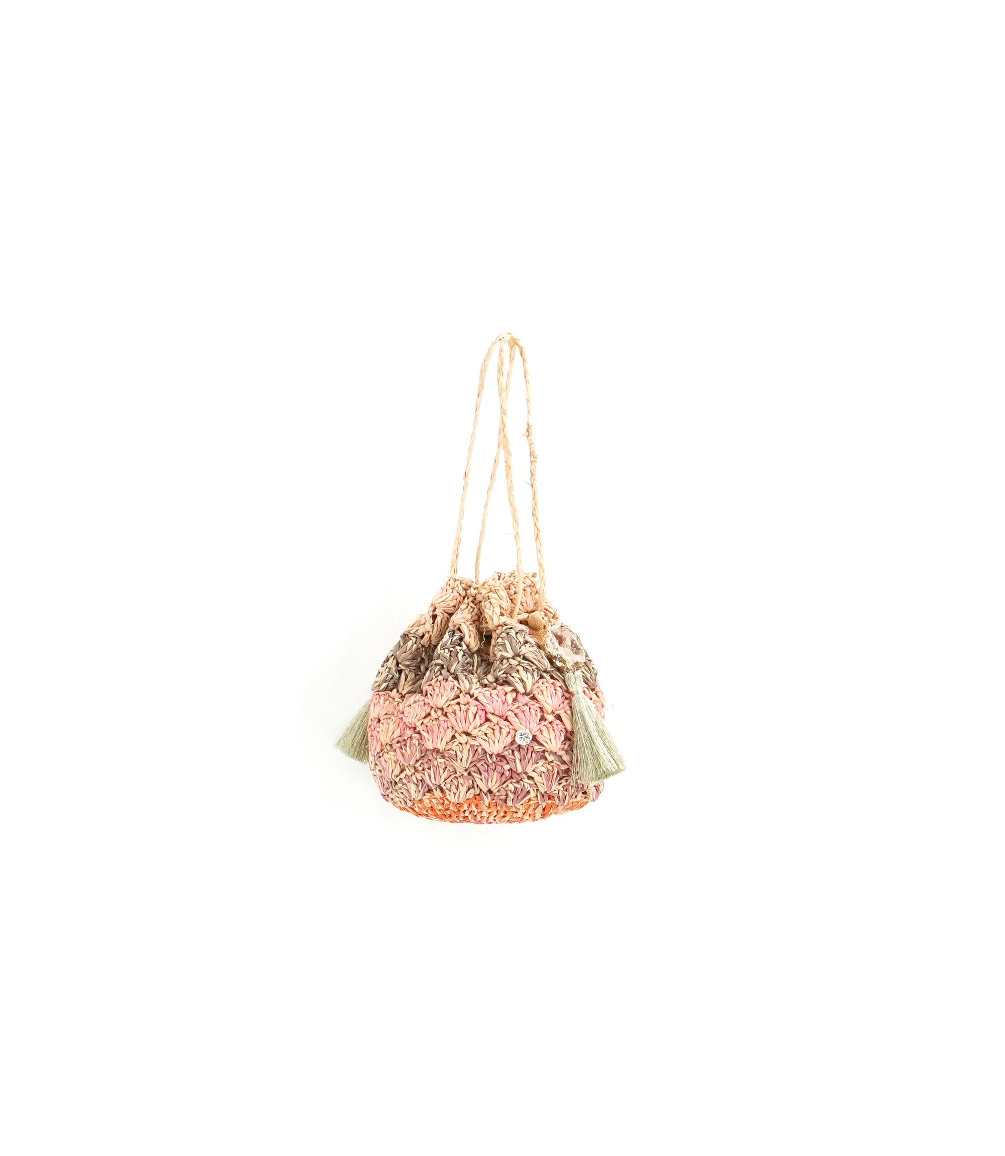 MONTAUGE BAG Flora Bella Crystal Straw Pink Multicolor Florabella