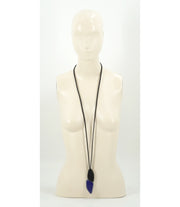 LAPIS LAZULI AND EBONY PENDANT