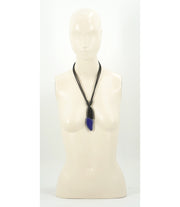 LAPIS LAZULI AND EBONY PENDANT