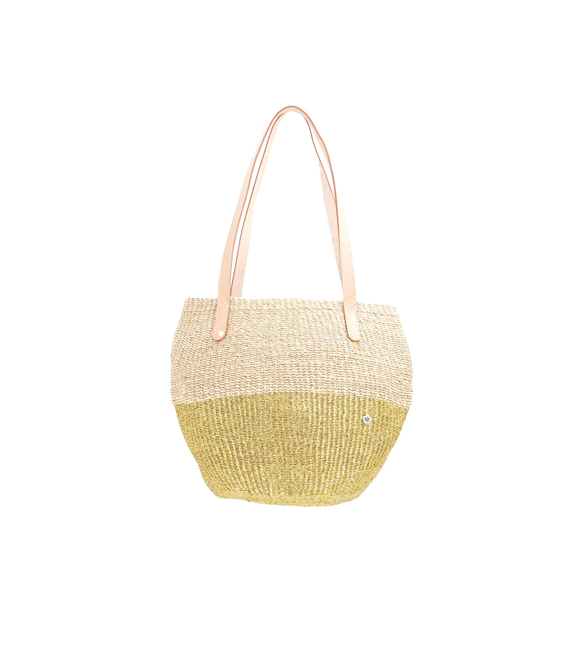 Palm Tote Bag Flora Bella Gold Natural handbag florabella