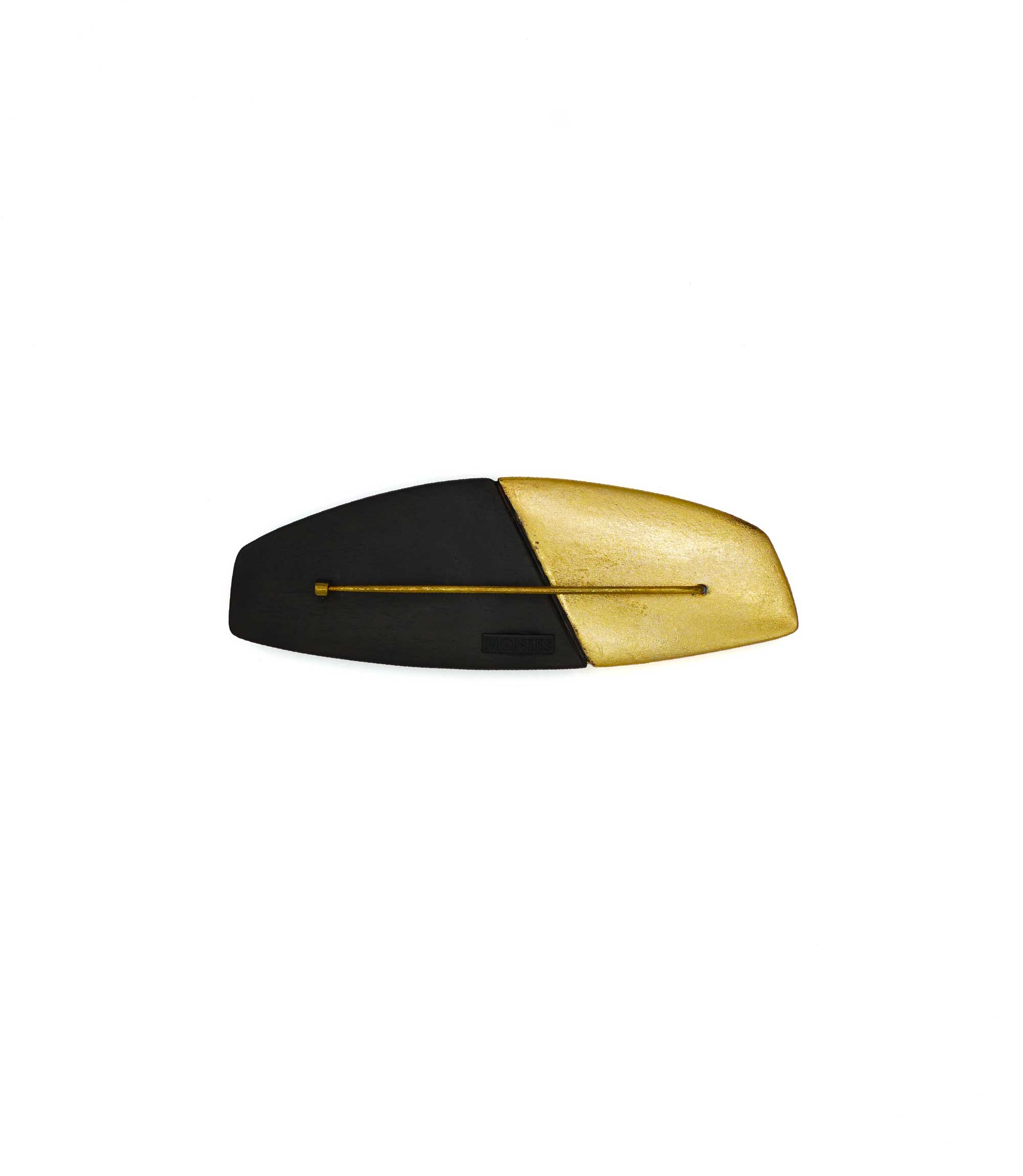 BLACK AND GOLD FOIL BROOCH