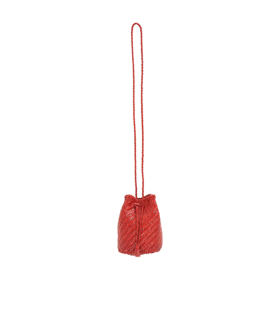 Leather Pom Pom Bag Dragon Diffusion Red Handbag Bag