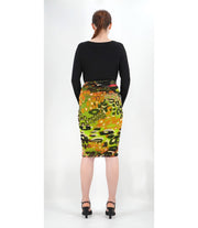 Fuzzi RUCHED FLORAL & MULTI PRINT SKIRT