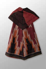 Mieko Mintz WOVEN HANDLOOM IKAT WITH OMBRE KANTHA CIRCULAR VEST