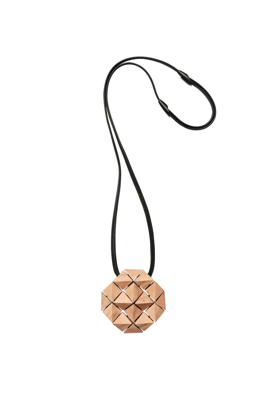 MONIES ACACIA WOODEN MEDALLION PENDANT